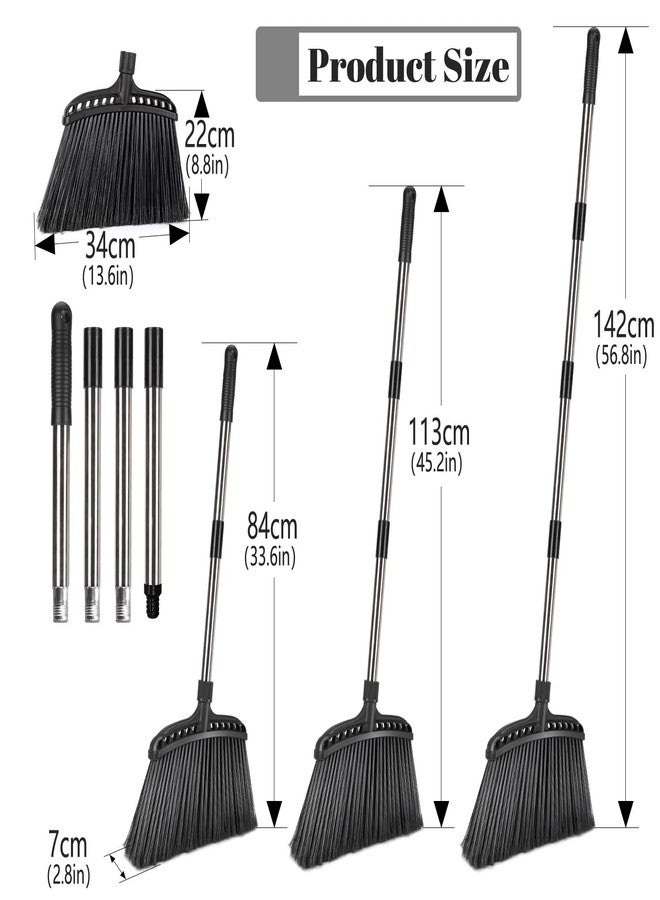 Masthome Outdoor Broom,Masthome Heavy Duty Broom,56" Brooms for Sweeping Outdoor,Angle Commercial Brooms with Hard Bristles, for Kitchen Home Office Garage Courtyard Lobby Lawn Concrete - Image 2
